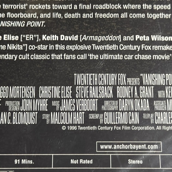 Vanishing Point (1997) Viggo Mortensen DVD 📀 Unopened new! Factory sealed. Rare! - Picture 6 of 6